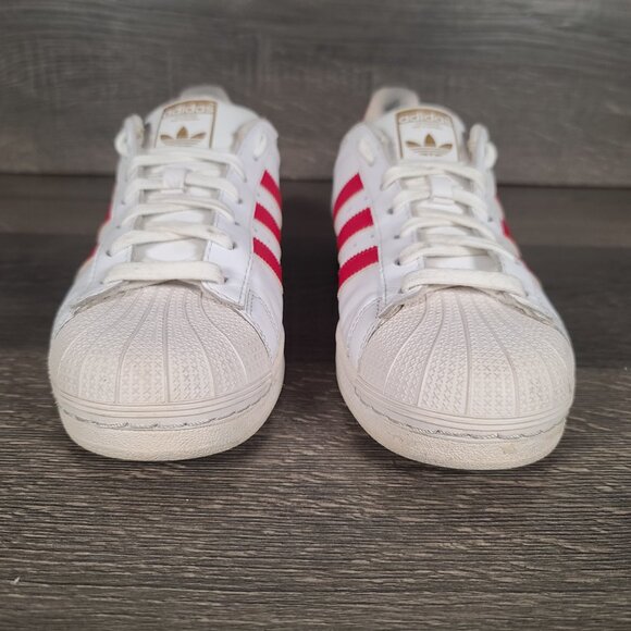 Adidas Superstar Men's Size 8.5 Shoes White Red Sneakers Shoes B27139 - Picture 6 of 12